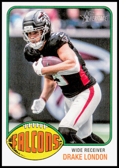 2026 Topps Heritage Drake London Card Atlanta Falcons