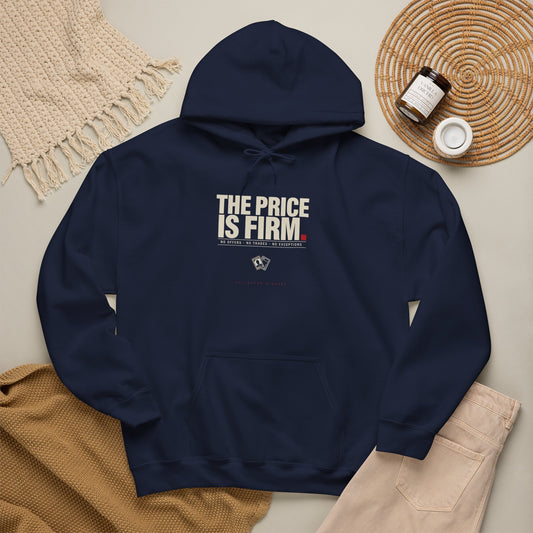 'The Price Is Firm.' Card Dealer Hoodie — Card Seller Merch