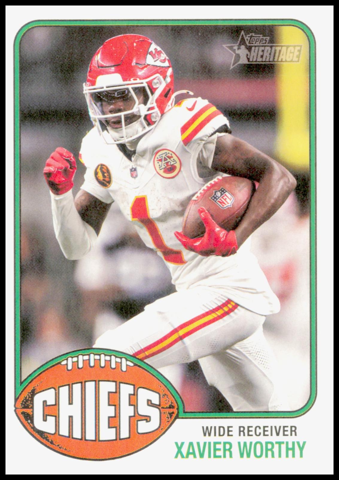 2026 Topps Heritage Xavier Worthy Card Kansas City Chiefs