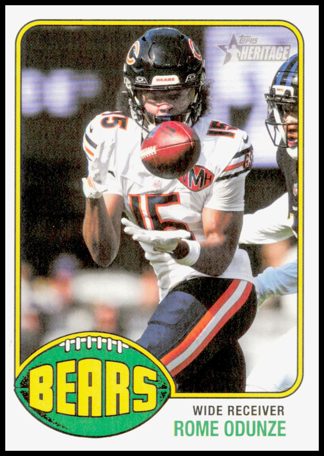 2026 Topps Heritage Rome Odunze Card Chicago Bears