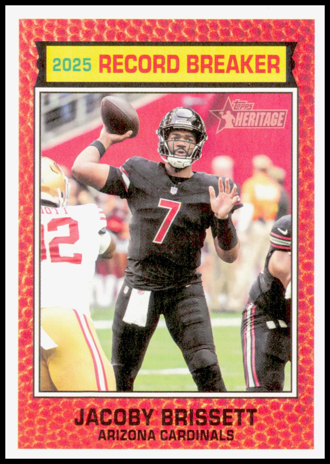 2026 Topps Heritage Jacoby Brissett Card Arizona Cardinals