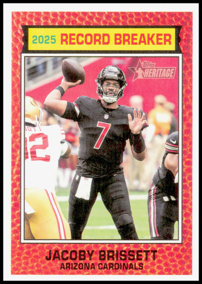2026 Topps Heritage Jacoby Brissett Card Arizona Cardinals