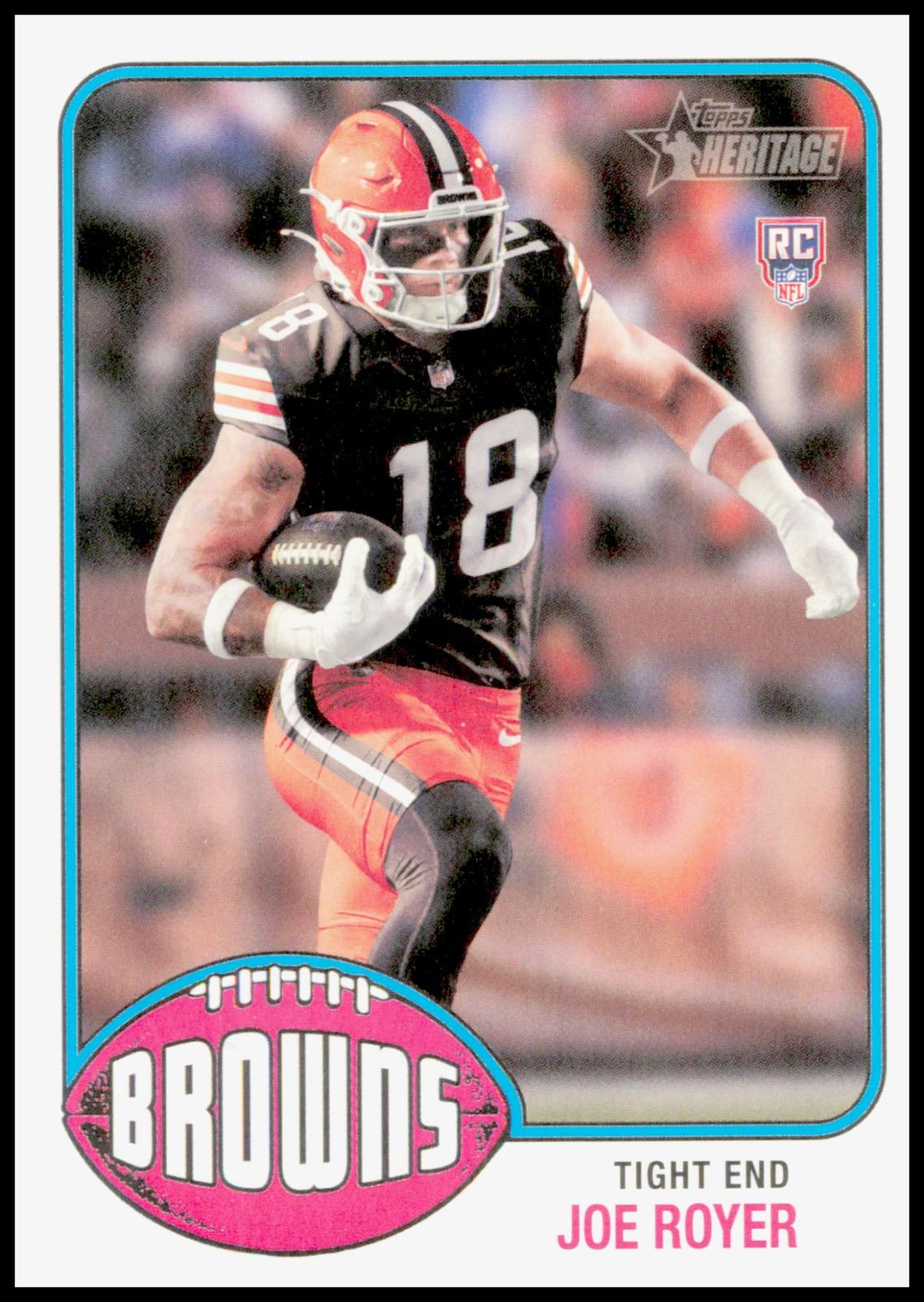 2026 Topps Heritage Joe Royer Card RC Cleveland Browns