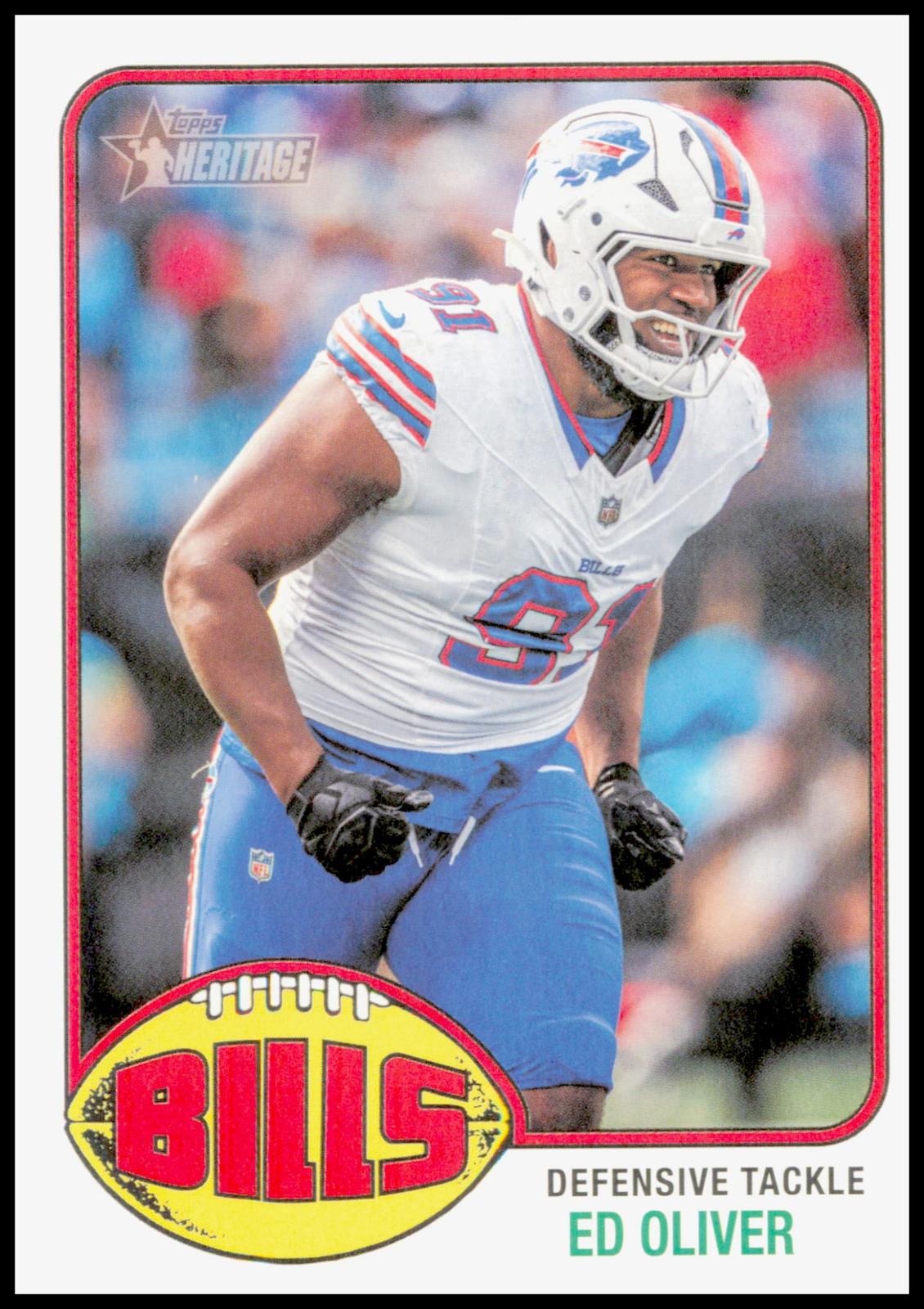 2026 Topps Heritage Ed Oliver Card Buffalo Bills