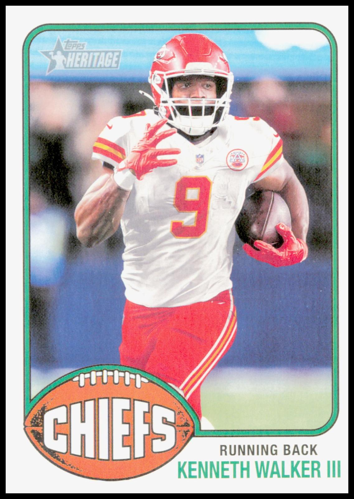2026 Topps Heritage Kenneth Walker III Card Kansas City Chiefs