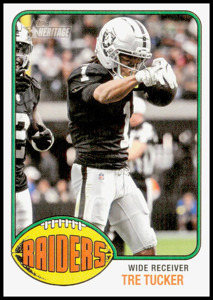 2026 Topps Heritage Tre Tucker Card Las Vegas Raiders
