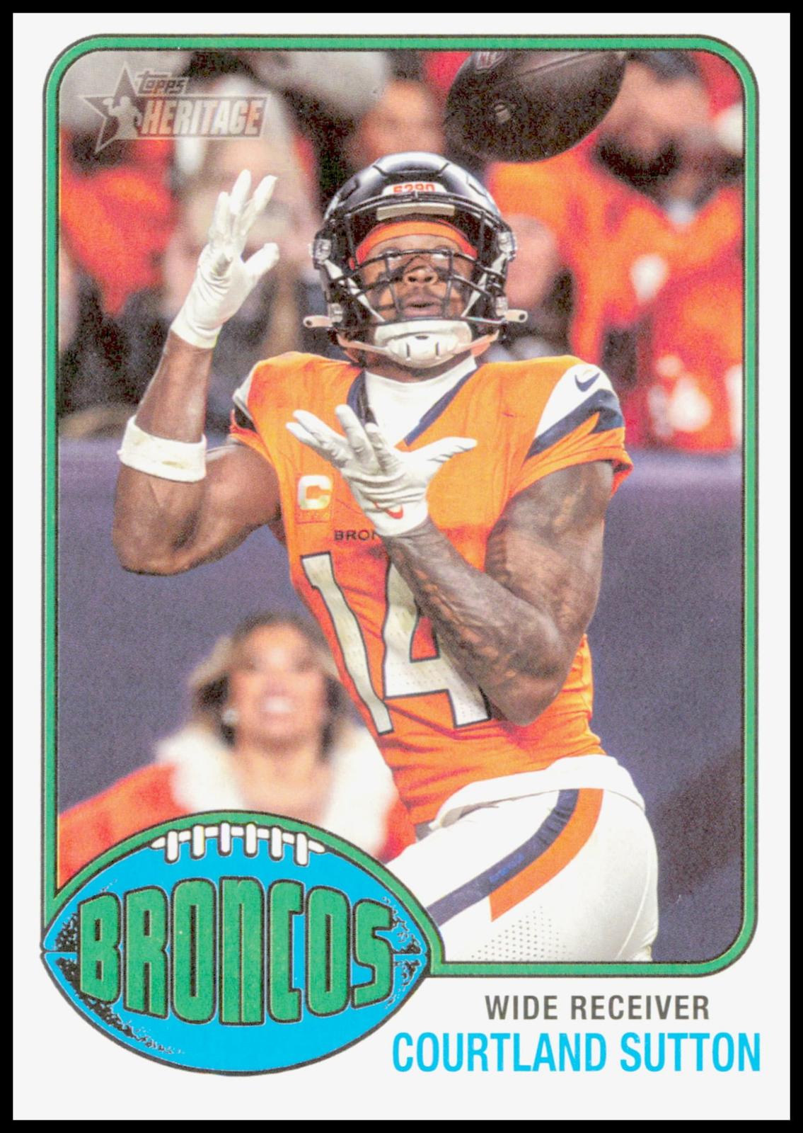 2026 Topps Heritage Courtland Sutton Card Denver Broncos