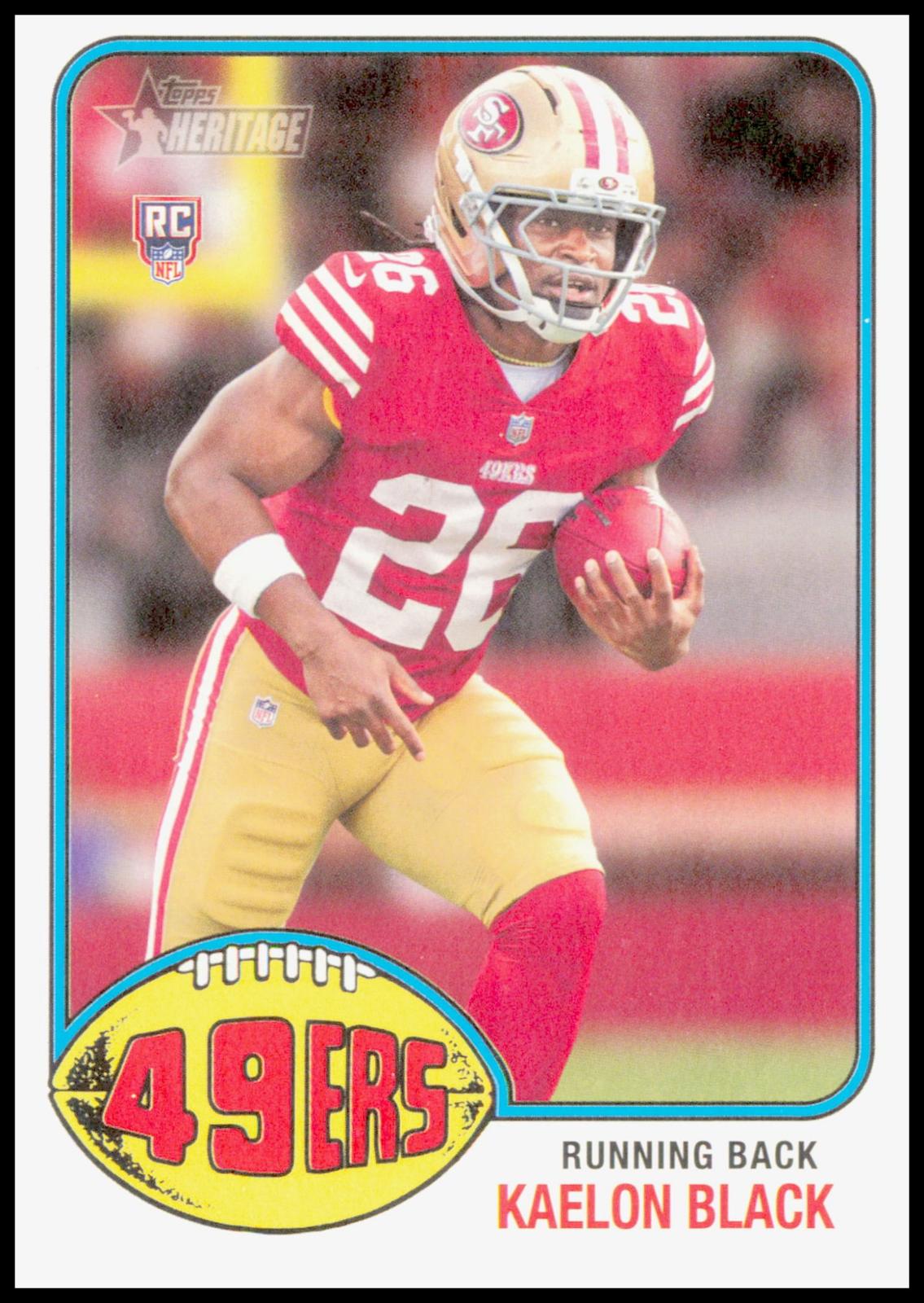 2026 Topps Heritage Kaelon Black Card RC San Francisco 49ers