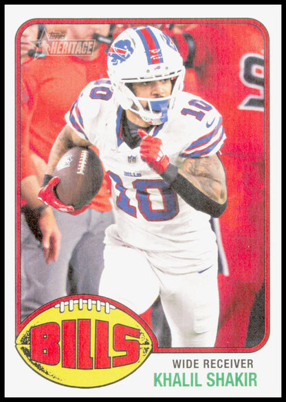 2026 Topps Heritage Khalil Shakir Card Buffalo Bills