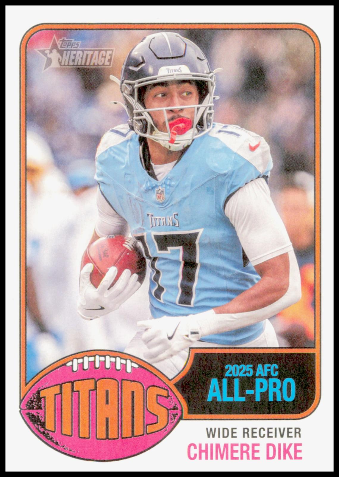 2026 Topps Heritage Chimere Dike Card Tennessee Titans