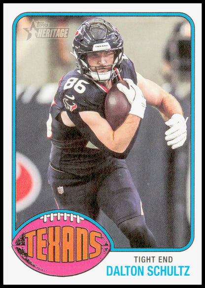2026 Topps Heritage Dalton Schultz Card Houston Texans