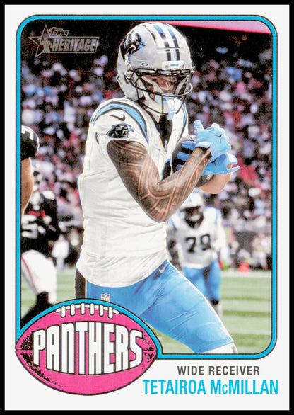 2026 Topps Heritage Tetairoa McMillan Card Carolina Panthers