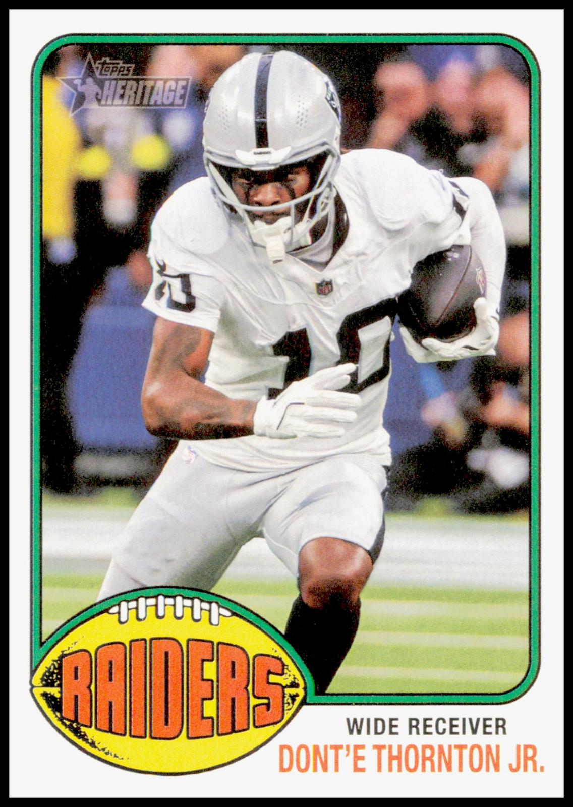 2026 Topps Heritage Dont'e Thornton Jr. Card Las Vegas Raiders