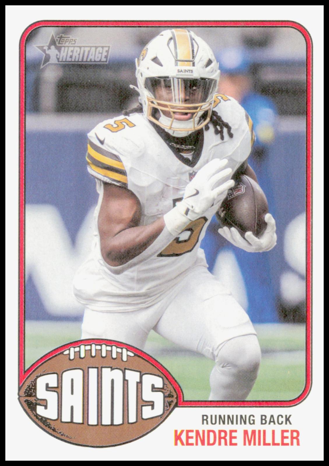 2026 Topps Heritage Kendre Miller Card New Orleans Saints