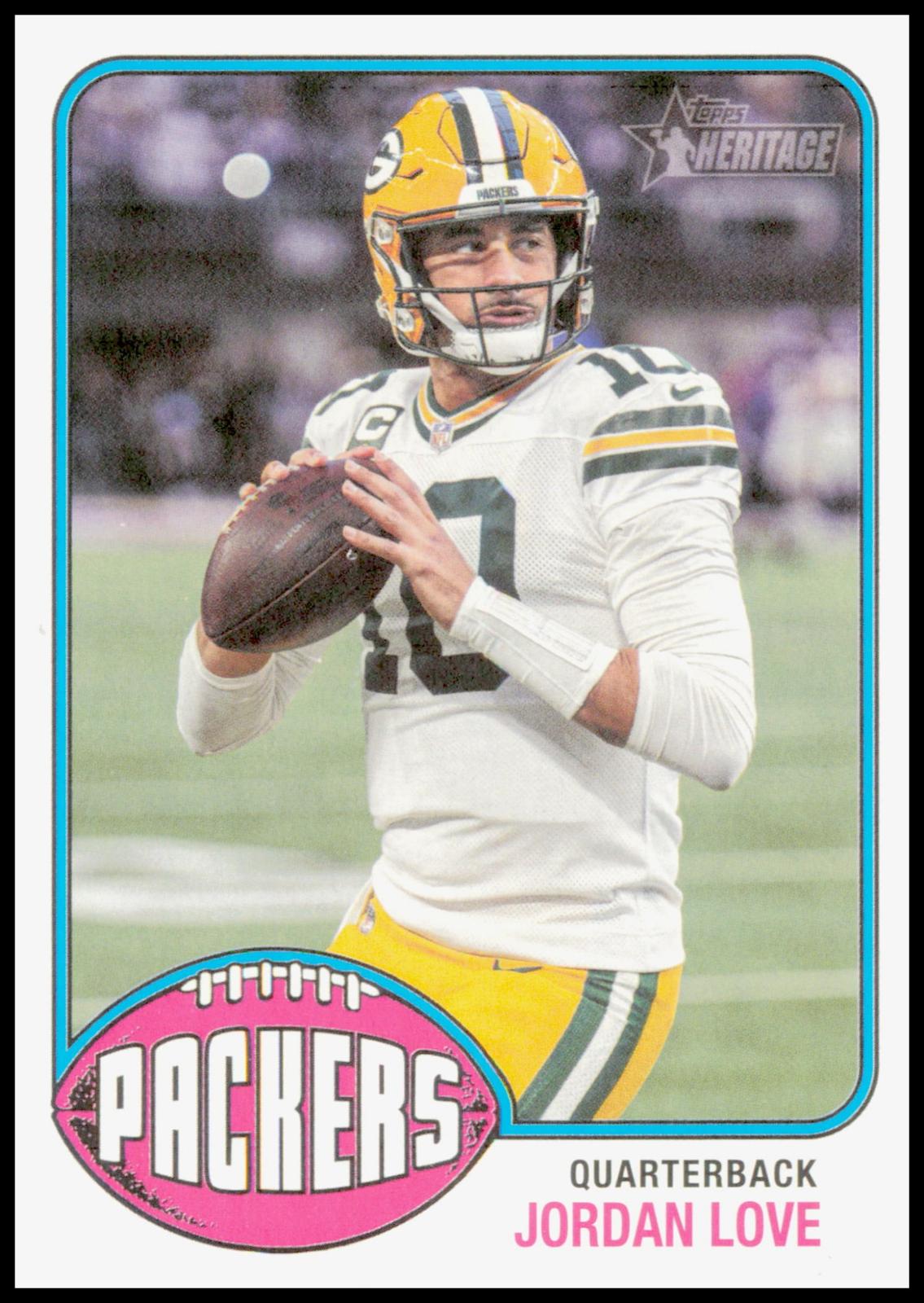 2026 Topps Heritage Jordan Love Card Green Bay Packers