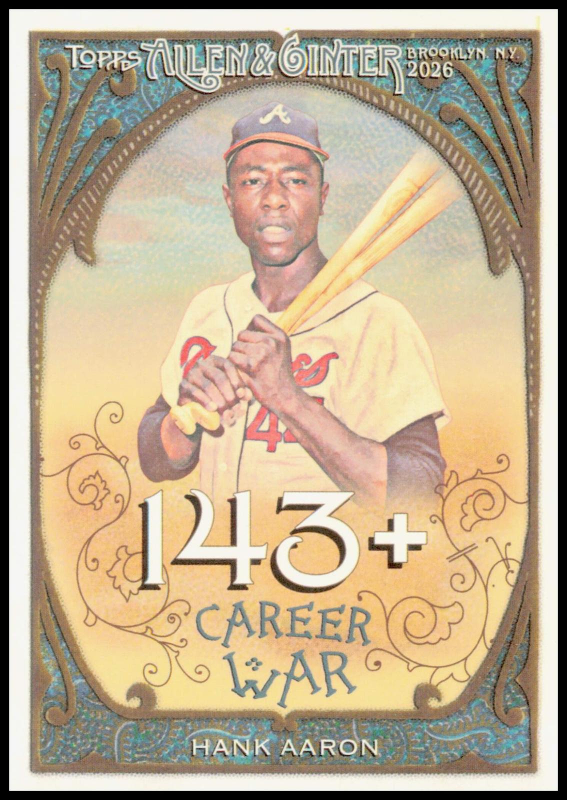 2026 Topps Allen & Ginter Hank Aaron Card Career 250 HOF Atlanta Braves
