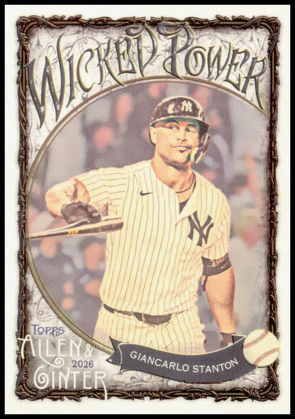 2026 Topps Allen & Ginter Giancarlo Stanton Card Wicked Power New York Yankees