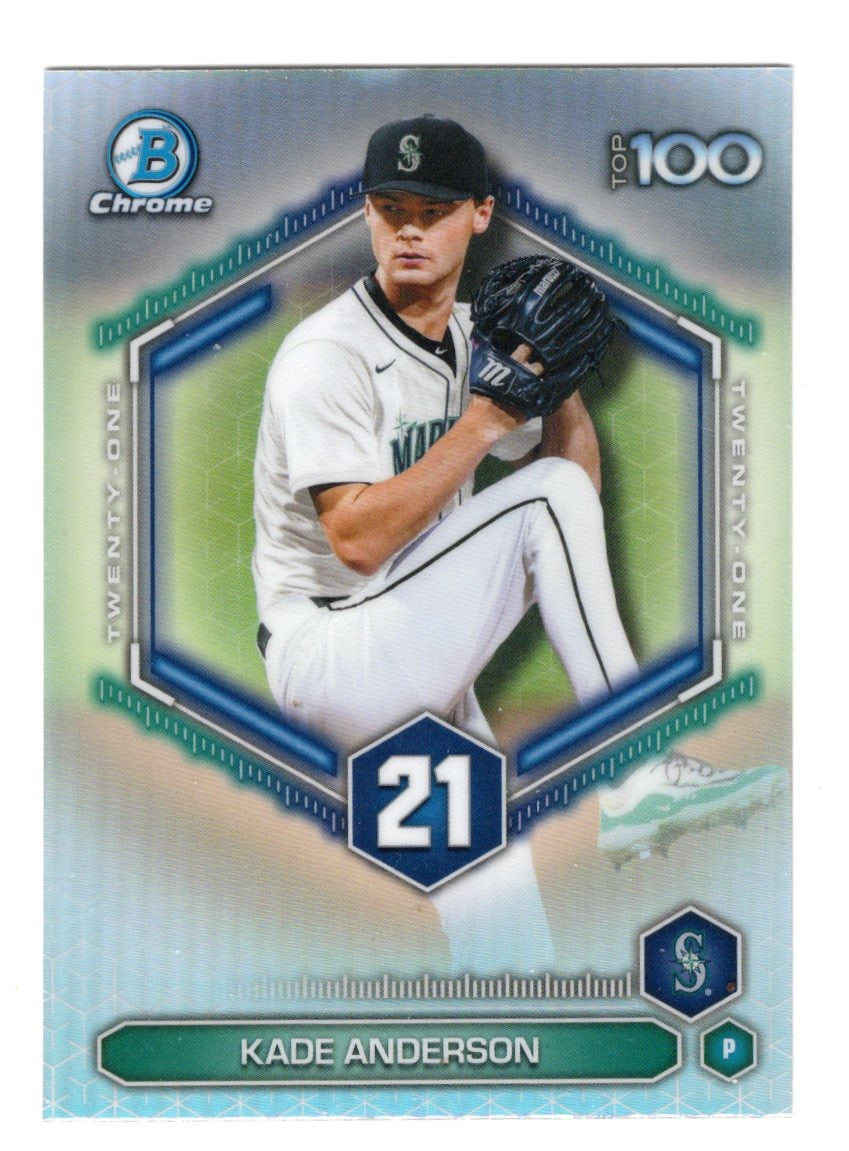 2026 Bowman Kade Anderson Card Bowman Scouts' Top 100 Seattle Mariners