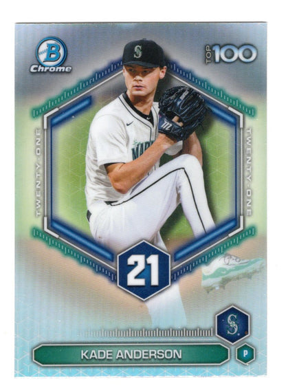 2026 Bowman Kade Anderson Card Bowman Scouts' Top 100 Seattle Mariners