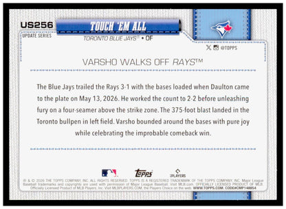 2026 Topps Update Touch 'Em All (Daulton Varsho) Card Holiday Toronto Blue Jays