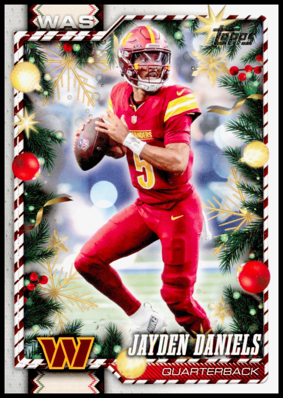 2026 Topps Holiday Jayden Daniels Card Washington Commanders
