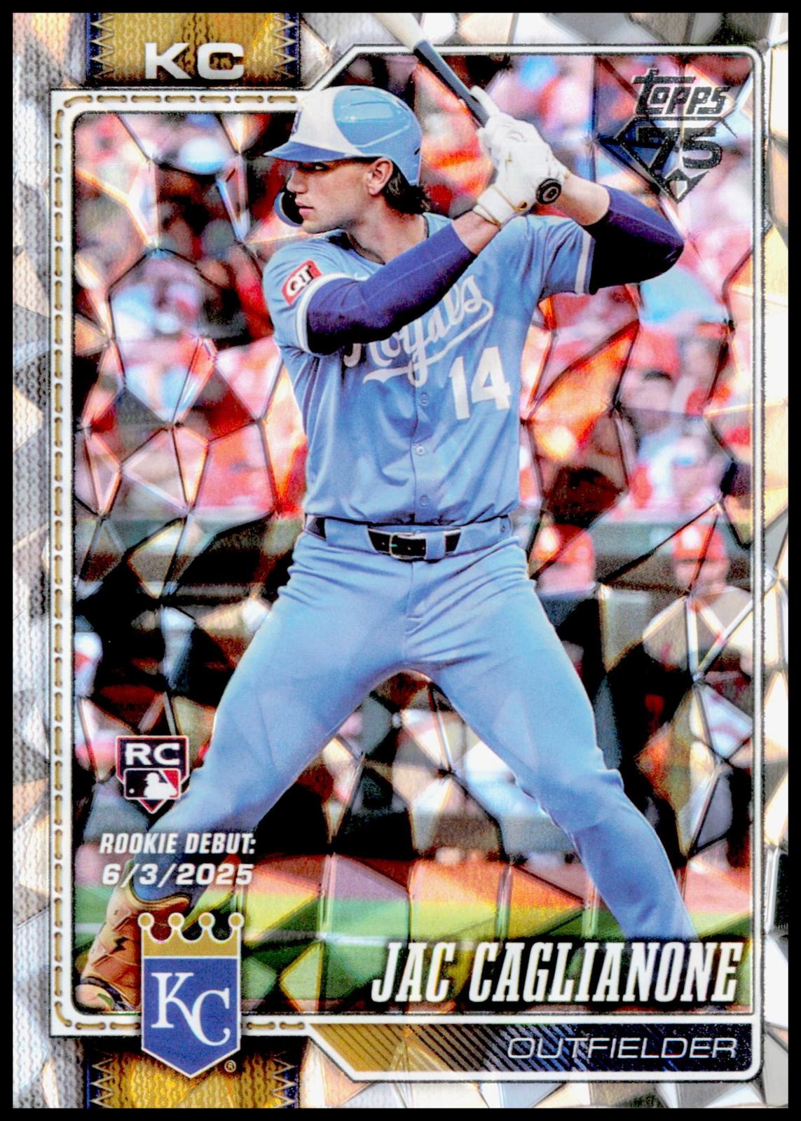 2026 Topps Update Jac Caglianone Card Diamante Foil Kansas City Royals