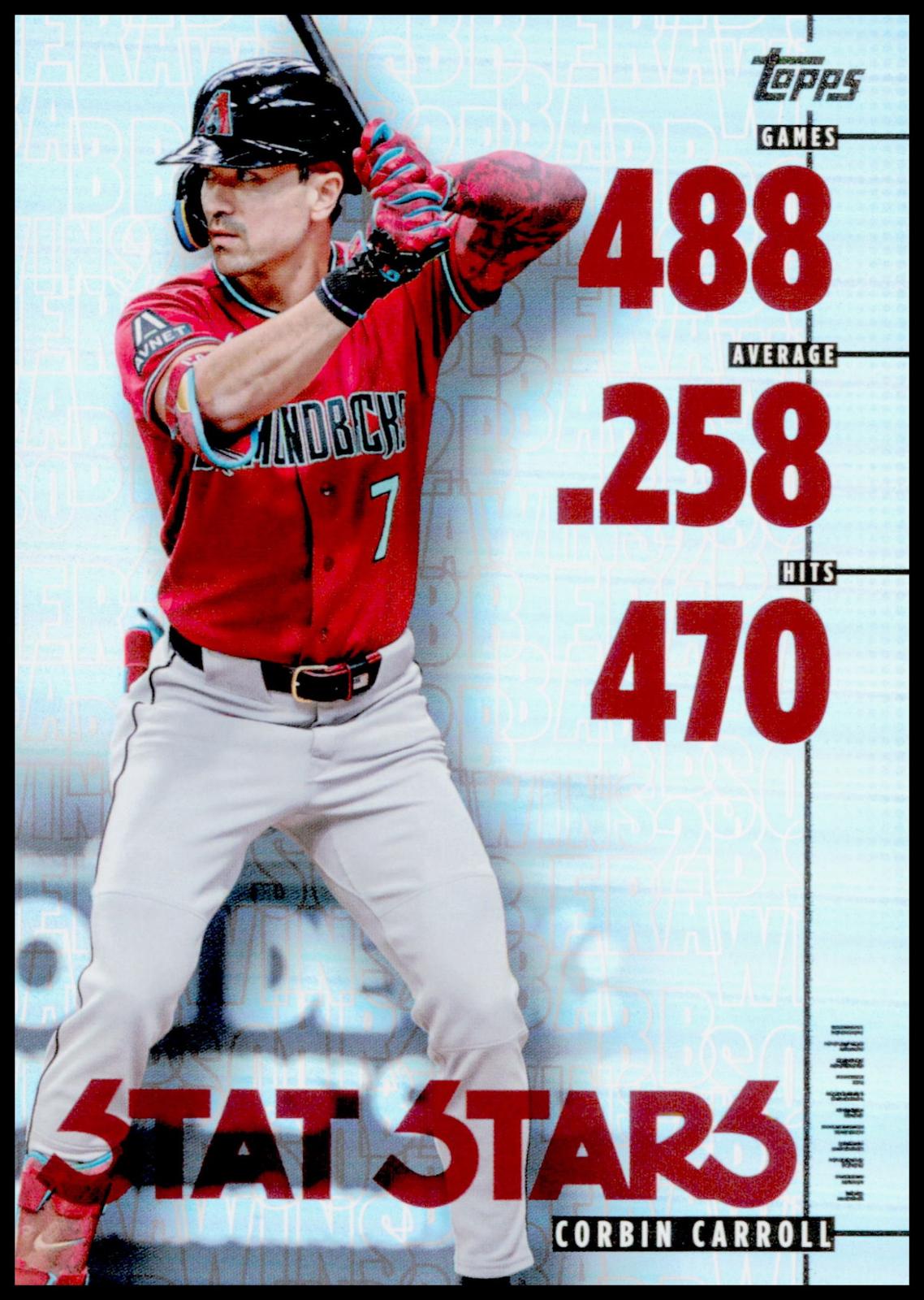 2026 Topps Update Corbin Carroll Card Stat Stars Arizona Diamondbacks