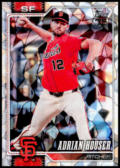 2026 Topps Update Adrian Houser Card Diamante Foil San Francisco Giants