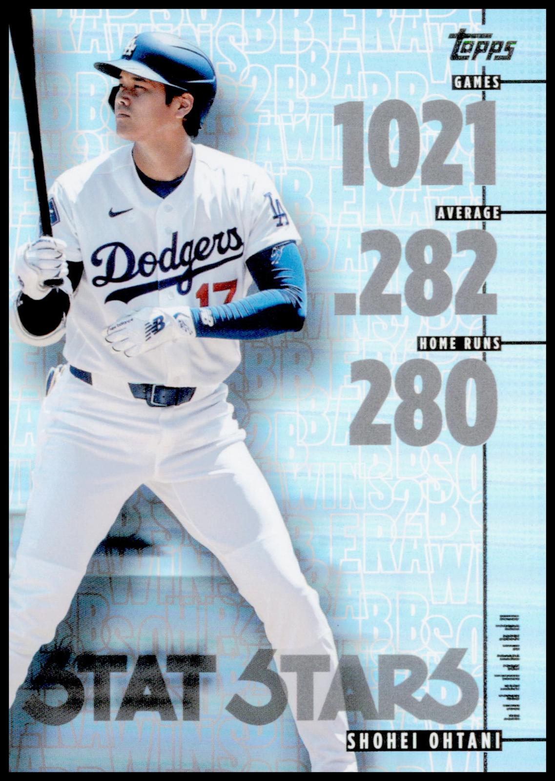 2026 Topps Update Shohei Ohtani Card Stat Stars Los Angeles Dodgers