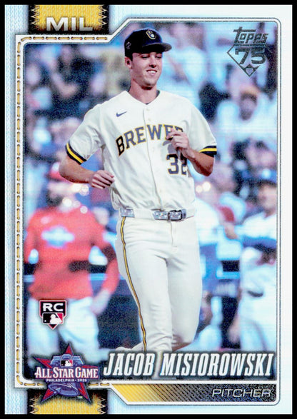 2026 Topps Update Jacob Misiorowski Card 2026 All-Star Game Milwaukee Brewers