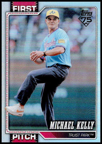2026 Topps Update Michael Kelly Card First Pitch Atlanta Braves Rainbow Foil