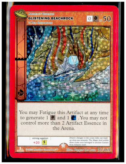 Glistening Beachrock 031/165 Gold UFO First Edition Spoiler Pack MetaZoo NM