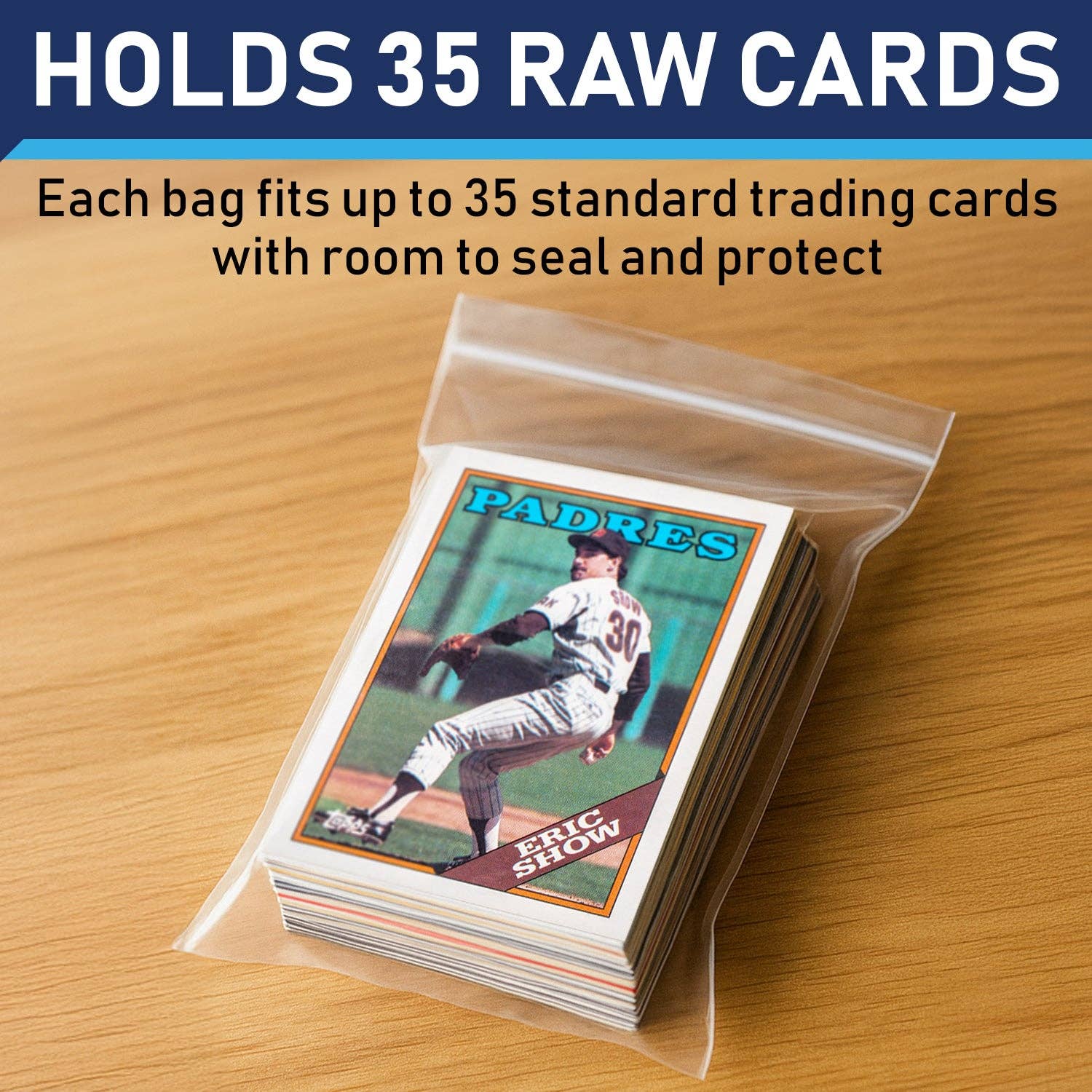 1,000 Pack (Count) Bulk Resealable Team Bags | Professional Card Protection