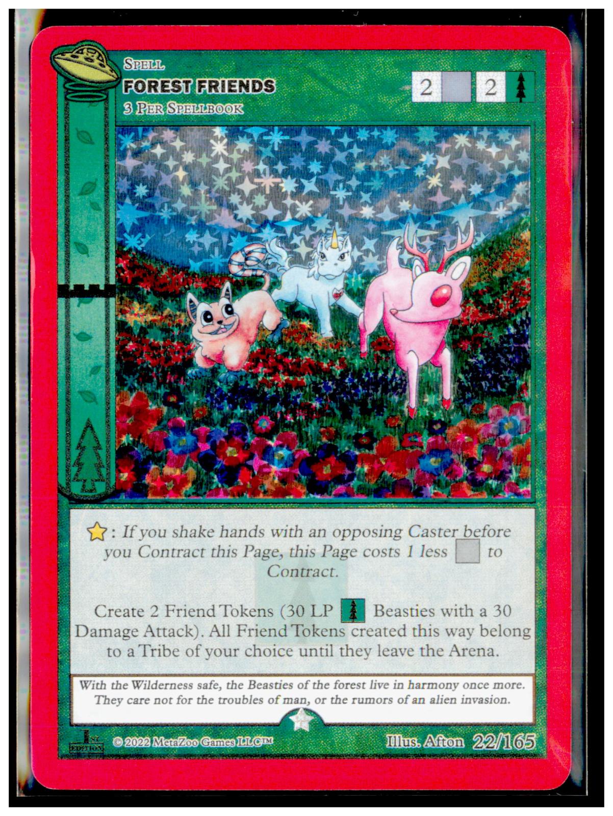 Forest Friends 022/165 Gold UFO First Edition MetaZoo Near Mint