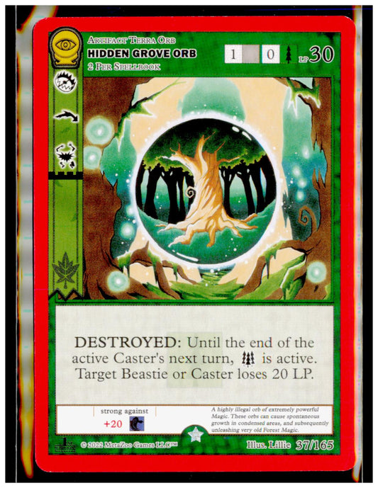 Hidden Grove Orb 37/165 Gold Seance First Edition MetaZoo Near Mint