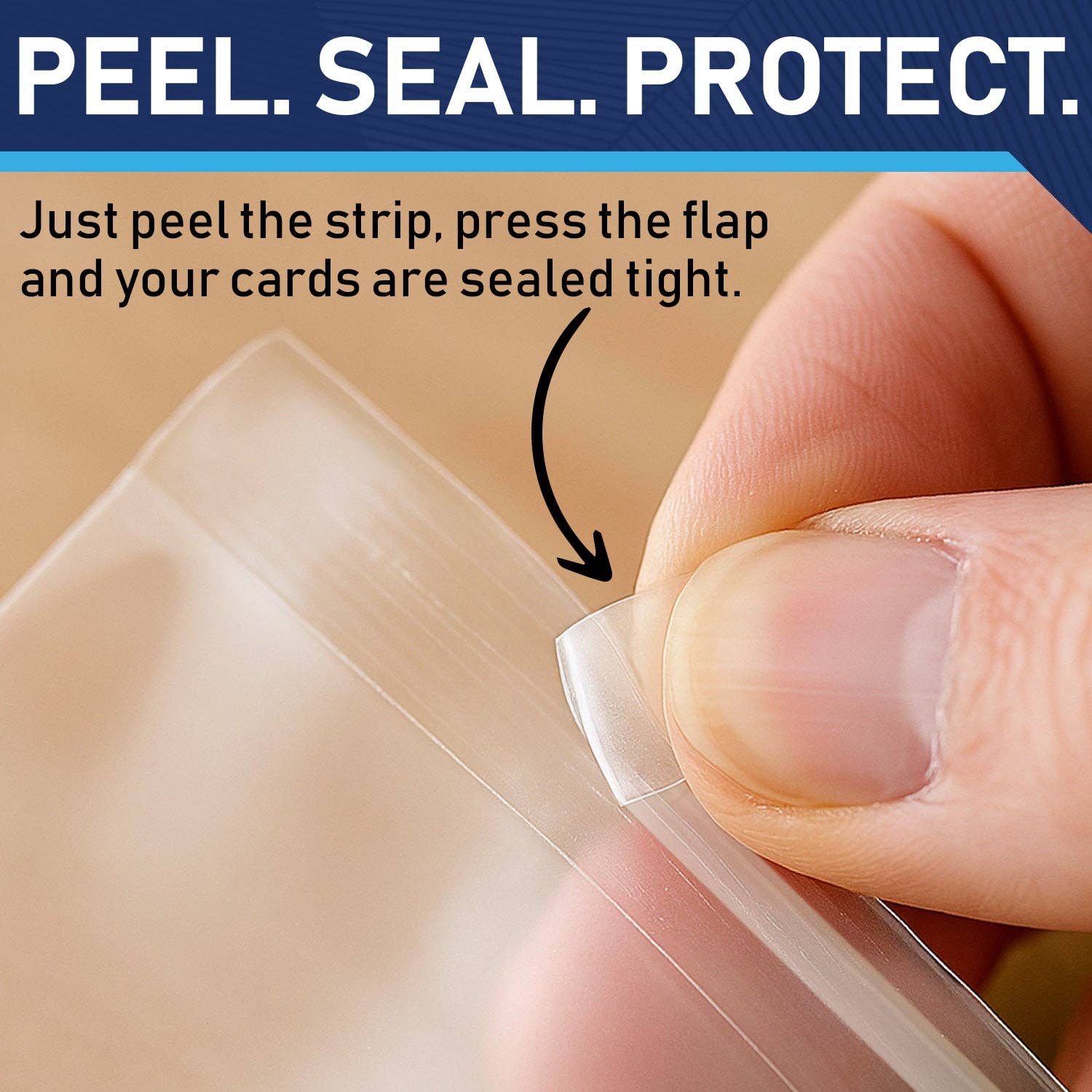 500 Pack Resealable Team Bags for Toploaders & Mags - Clear Adhesive Card Sleeves for Sports & TCG