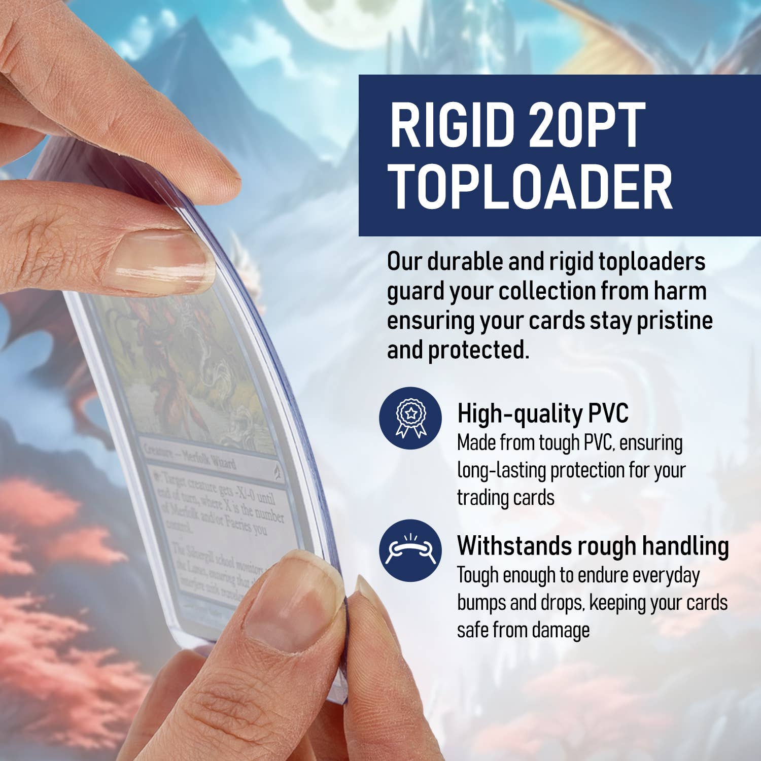 Premium Toploader & Sleeve Bundle (100ct) | Archival-Safe Protection for Standard Sports & TCG Cards - 20PT Thickness