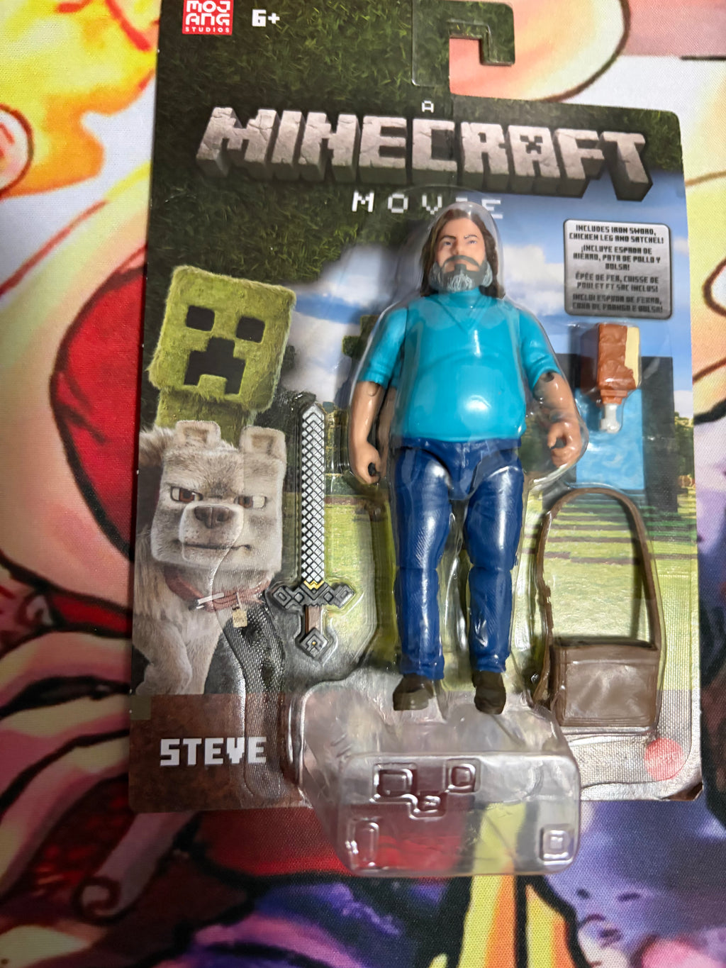 A Minecraft Movie Steve 6-Inch Action Figure – Mattel Movie Series with Accessories