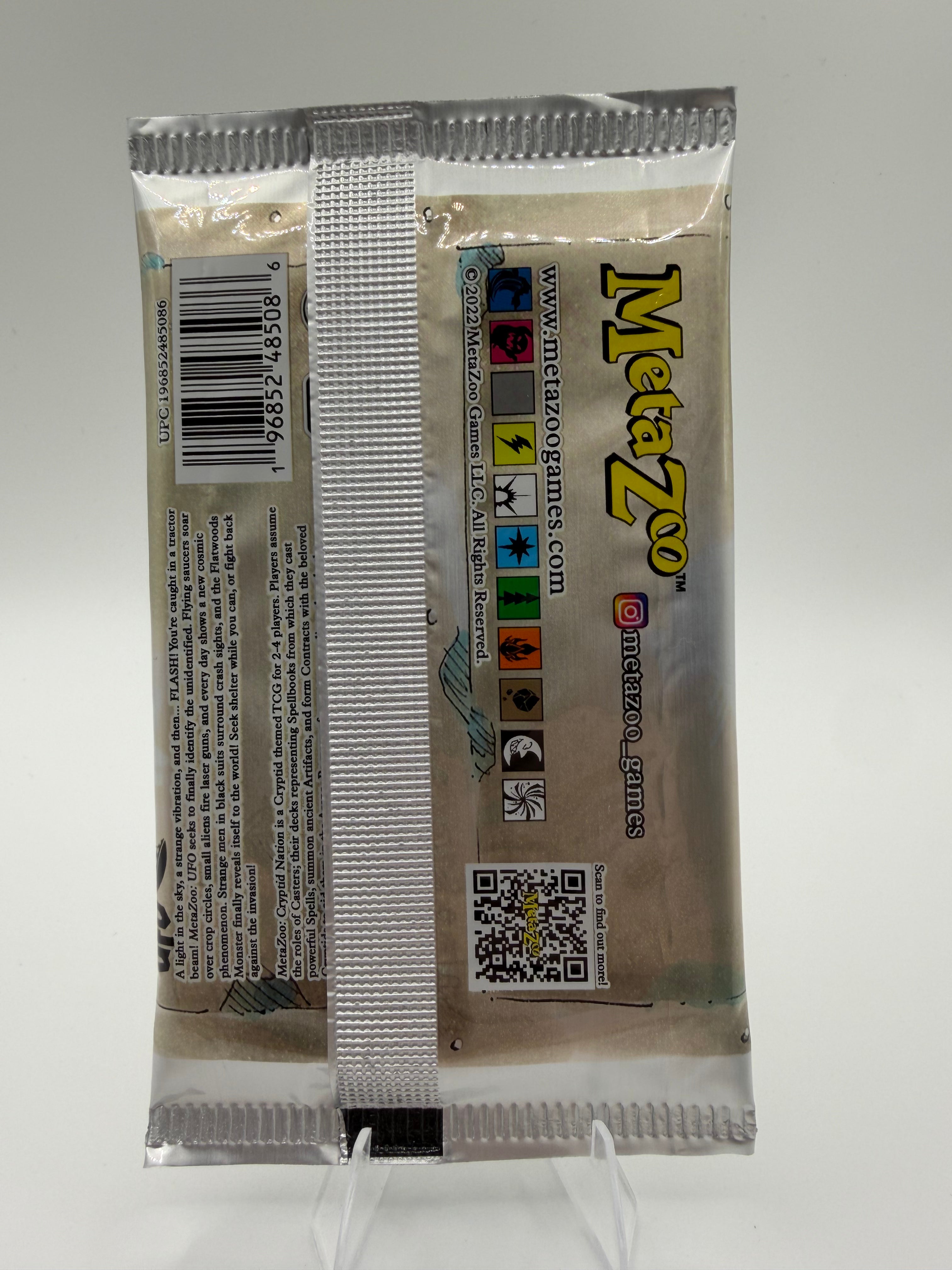 MetaZoo UFO 1st Edition Booster Pack Sealed 2022 Cryptid Nation NEW