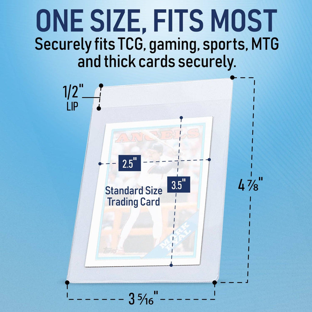 40 Pack Semi-Rigid Card Holders - Grading Submission Sleeves for Standard & Thick Trading Cards