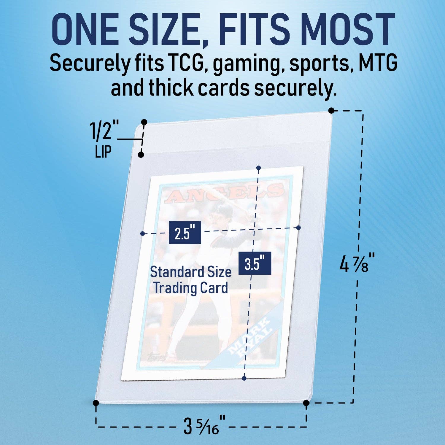 40 Pack Semi-Rigid Card Holders - Grading Submission Sleeves for Standard & Thick Trading Cards