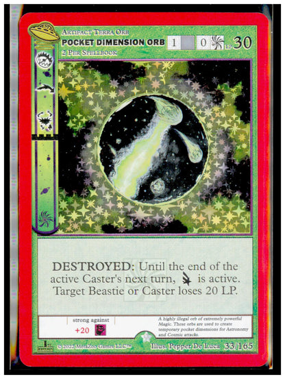 Pocket Dimension Orb 033/165 Gold UFO First Edition Spoiler Pack MetaZoo NM