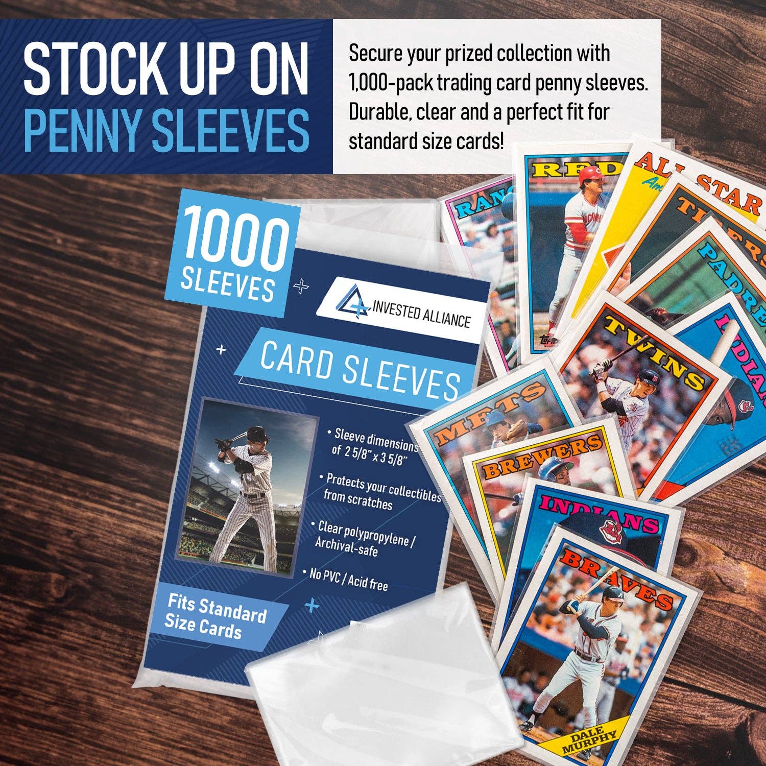 1,000 Pack Bulk Penny Sleeves | Standard Size Clear Protection