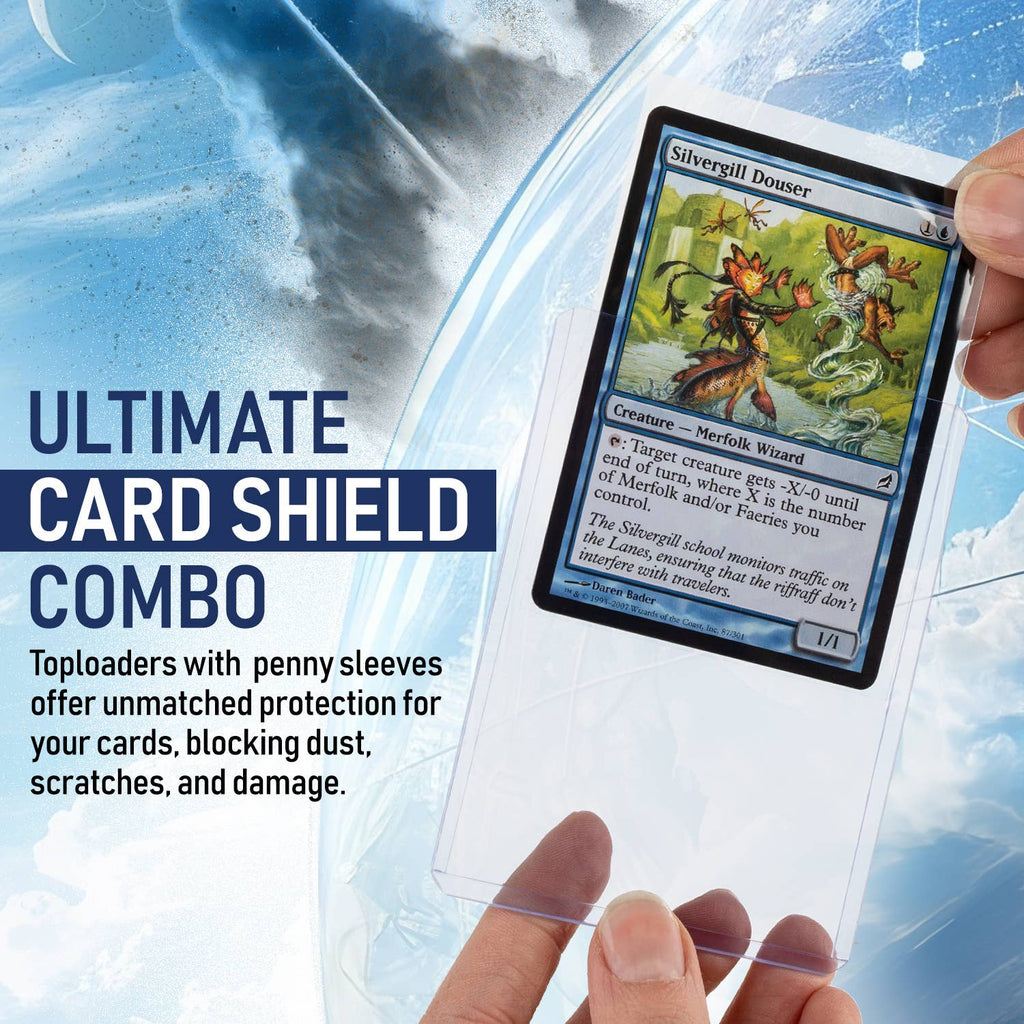 Premium Toploader & Sleeve Bundle (100ct) | Archival-Safe Protection for Standard Sports & TCG Cards - 20PT Thickness