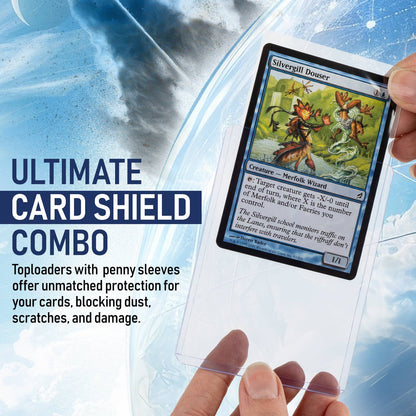 Premium Toploader & Sleeve Bundle (100ct) | Archival-Safe Protection for Standard Sports & TCG Cards - 20PT Thickness