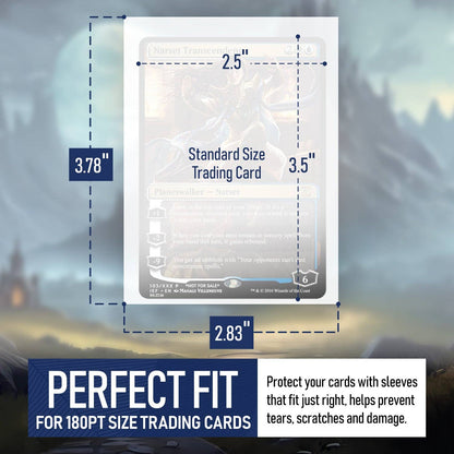 100 Count - 180PT Thick Penny Sleeves For Memorabilia Cards | Archival-Safe Soft Protection